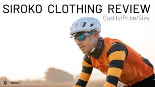 SIROKO CYCLING GEAR 1-YEAR REVIEW - Jersey Bibs Base layers Wind vest Arm sleeves Glasses