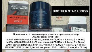 Распил масляного фильтра BROTHER STAR XDO225 аналог МАНН W7053 и W7058 