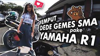 Jemput Dede Gemes ke SMA BPI pake Yamaha R1