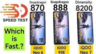 Dimensity 8200 vs Snapdragon 870 vs 888 Speedtest 
