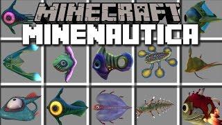 Minecraft MINENAUTICA MOD  PLAY WITH CRAZY OCEAN ANIMALS Minecraft