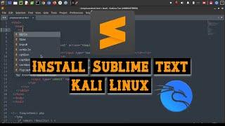 How To Install SUBLIME TEXT on Kali Linux NEWEST 