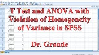 Interpreting T Test and ANOVA with Violation of Homogeneity of Variance in SPSS