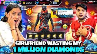 My Girlfriend Wasting My 1 Million Diamonds Revenge  & Deleting My ID Garena Free Fire