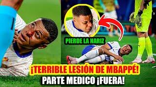 PARTE MÉDICO de MBAPPÉ tras TERRIBLE GOLPE “adiós  a LA EUROCOPA 2024”