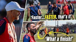 Inside Man Utd Pre-Season Training NEW Ideas Van Nistelrooy Changes FINISHING & More