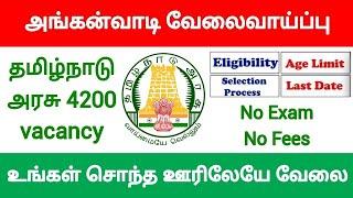 அங்கன்வாடி வேலைவாய்ப்பு 2024  Anganwadi jobs 2024 tamil nadu icdsanganwadi recruitment 2024 jobs