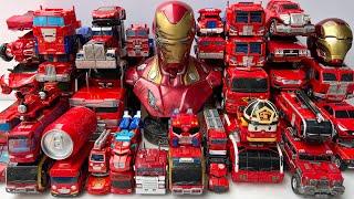 Collection RED Color Transformers Toys Fire Truck Iron Man - Robot Tobot Superhero Adventure Movie