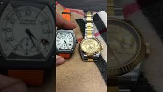 FP Journe Elegante 48 Titalyt VS Rolex Sky Dweller Two Tone Champaign Dial