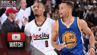 Stephen Curry vs Damian Lillard G4 Duel Highlights 2016.05.09 Blazers vs Warriors - MUST Watch