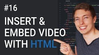 16 How to Create HTML5 Videos and Embed Videos  Learn HTML and CSS  Full Course For Beginners