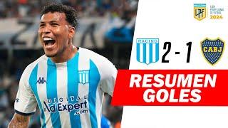 ¡RACING LO GANÓ SOBRE EL FINAL Racing VS Boca Juniors 2-1  RESUMEN y GOLES  Liga Argentina 2024