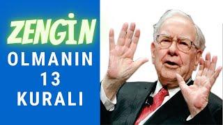 Warren Buffett Para Kazanma Yolları ZENGİN OLMANIN 13 KURALI