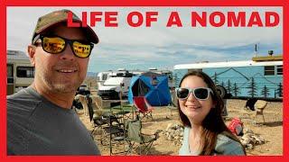 WERE BACK HOW REAL NOMADS SPEND THERE WINTER SCHOOLIE PALLOZA PAR-T-R BOONDOCKING BASH PIG ROAST