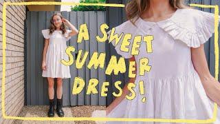 making a SUPER CUTE everyday summer dress  beginner sewing tutorial