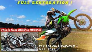 DARI NOLFull Restorasi KLX 150 Karatan yang sudah terbengkalai‼️ Hasilnya Istimewa