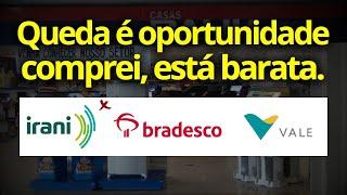 Ações caindo c dividendos aproveitei comprei... IRANI RANI3 BBDC3 VALE3 BRAP4 IGPM quem ganha?