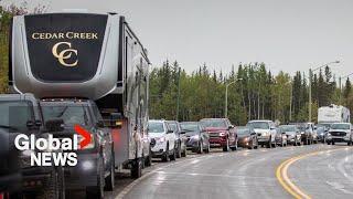 Glad to be out of here Yellowknife residents flee as wildfire creeps closer