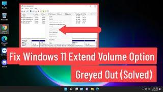 Fix Windows 11 Extend Volume Option Greyed Out Solved