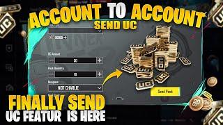 Biggest News   Finally Uc Sending Feature Is Here  How To  Send Uc Account To Account  Pubgm