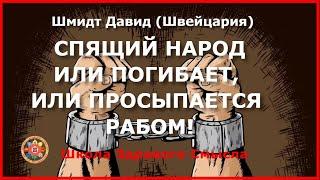 Спящий народ или погибает или же просыпается рабом. Давид Шмидт Швейцария