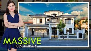 Touring a Grand Mediterranean Home with Pool in Portofino South Las Pinas  House Tour 216