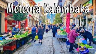 Meteora Greece Kalambaka walking tour in 4k vlog Greece 2024
