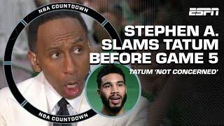 Stephen A. SLAMS Jayson Tatums lack of concern ️ THATS NOT WHAT I WANT TO HEAR  NBA Countdown
