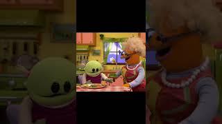 Its all gooey #nanalan #puppet #jello #mona #cute #food