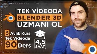 BLENDER 3D DERSLERİ  Tek Videoda Sıfırdan İleri Seviye Her şeyi Öğren 