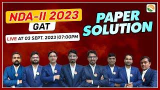 Nda - 02 2023 GAT Paper Solution  Nda GAT Exam Analysis  NDA-2 2023 Live Paper Discussion