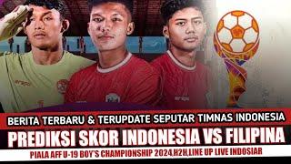  LIVE INDOSIAR  INDONESIA U19 VS FILIPINA U19 - Laga Perdana Aff U-19 Championship 2024 -Ilustrasi