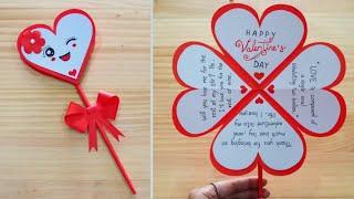 DIY Valentines Day Greeting Card  How To Make Valentines Card  Valentines Day Making Easy ️