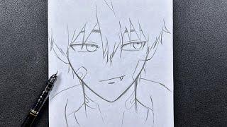 Anime vampire  how to draw anime boy vampire step-by-step