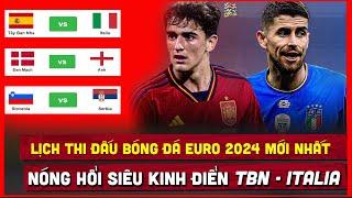  Lịch thi đấu bóng đá EURO 2024 hôm nay 206  Siêu kinh điển Tây Ban Nha vs Italia