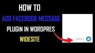 How to add facebook messenger chat in your website   add live chat to wordpress