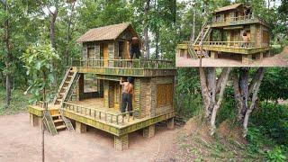 Building The Most Creative Luxury Villa By Bamboo In Jungle
