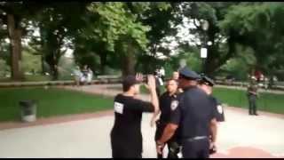 CPU and Bikers Meet In  Fort Greene Park Burning Of The Flags