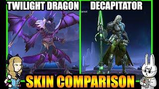 MOSKOV DECAPITATOR ELITE SKIN VS. TWILIGHT DRAGON EPIC SKIN - MLBB SKIN COMPARISON SERIES