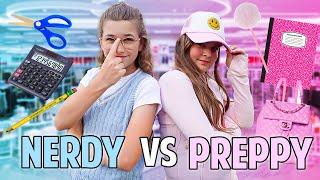 NERDY  VS PREPPY  BACK TO SCHOOL SHOPPING CHALLENGE  JKREW