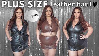 Leather Looks Too Good On Me  FashionNovaCurve try on haul  *size 2x*  OliviasWorld95