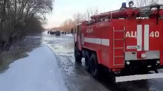 Ока вышла из берегов. Январь. Луховицы. Слемские Борки