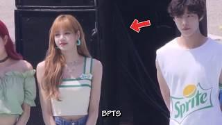 Blackpink Lisa & Woo Do Hwan Looking at each other