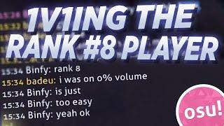 I tried beating the rank 8 osu player in a 1v1...