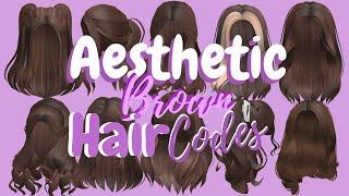 aesthetic BROWN hair codes for bloxburg  roblox