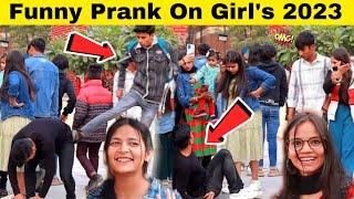 Falling Prank On Girls। Girls Reaction । Sagar Saini