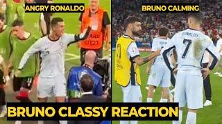 Bruno Fernandes calmed Ronaldo after he was angry following Portugal loss last night  Man Utd News