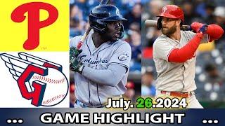 Philadelphia Phillies vs. Cleveland Guardians 072624  GAME Highlights  MLB Season 2024