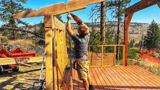 Framing Walls in an Outdoor Mountain Kitchen w Self-Milled Lumber Ep 6