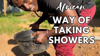 African Way of taking a Shower  Bath in my Village